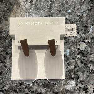 Gray/silver fluorescent earrings. Never worn